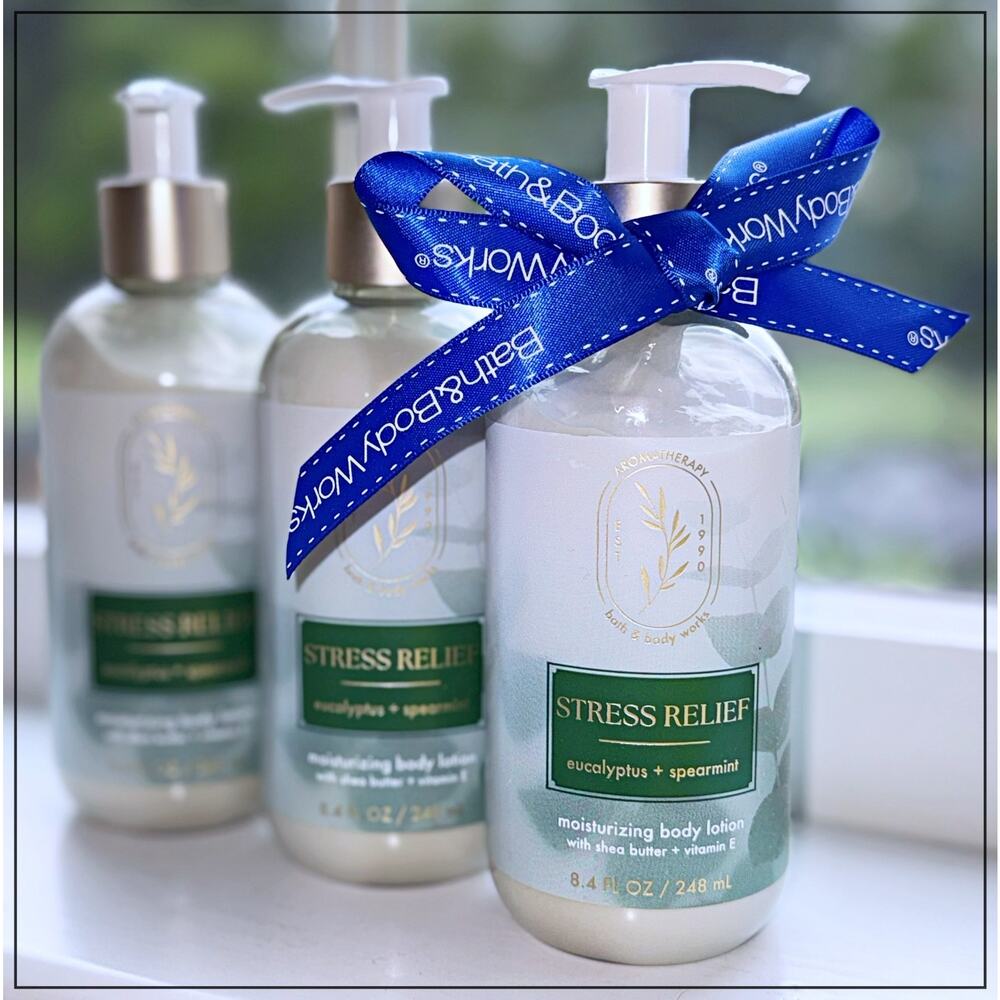 Bath & Body Works Eucalyptus Spearmint Aromatherapy Moisturizing Body Lotion x3 - Picture 2 of 4